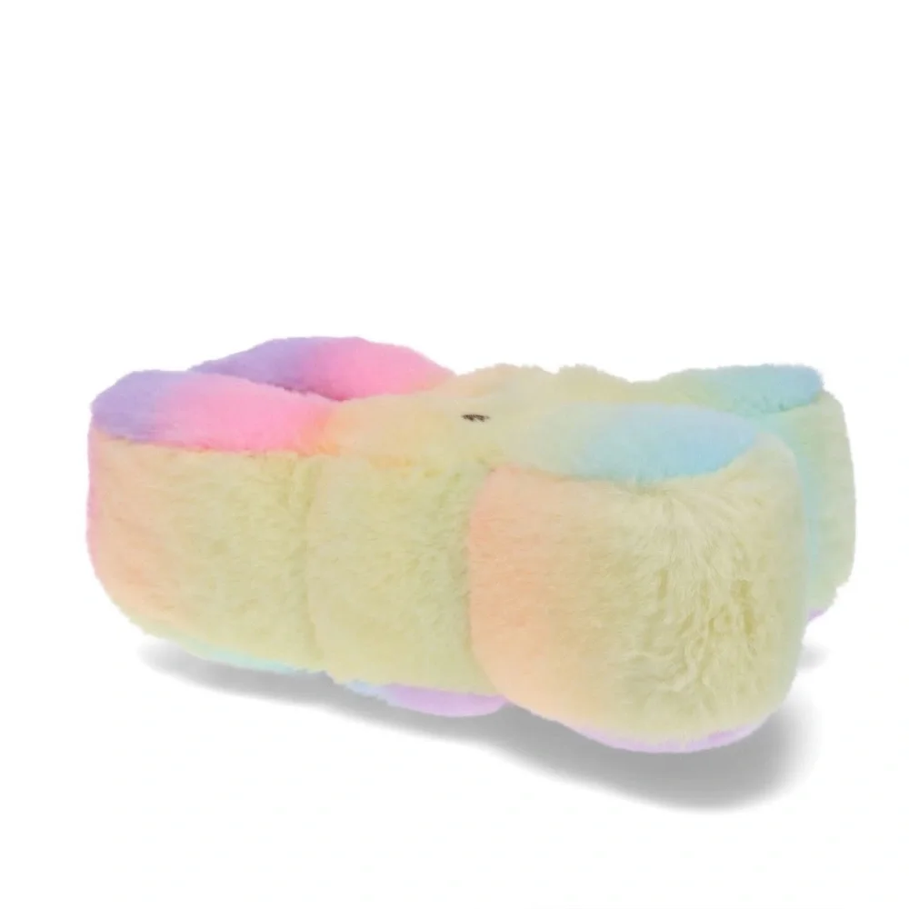 NEW Peeps Bunny Fleece Slippers in Tie Dye Multi-Color